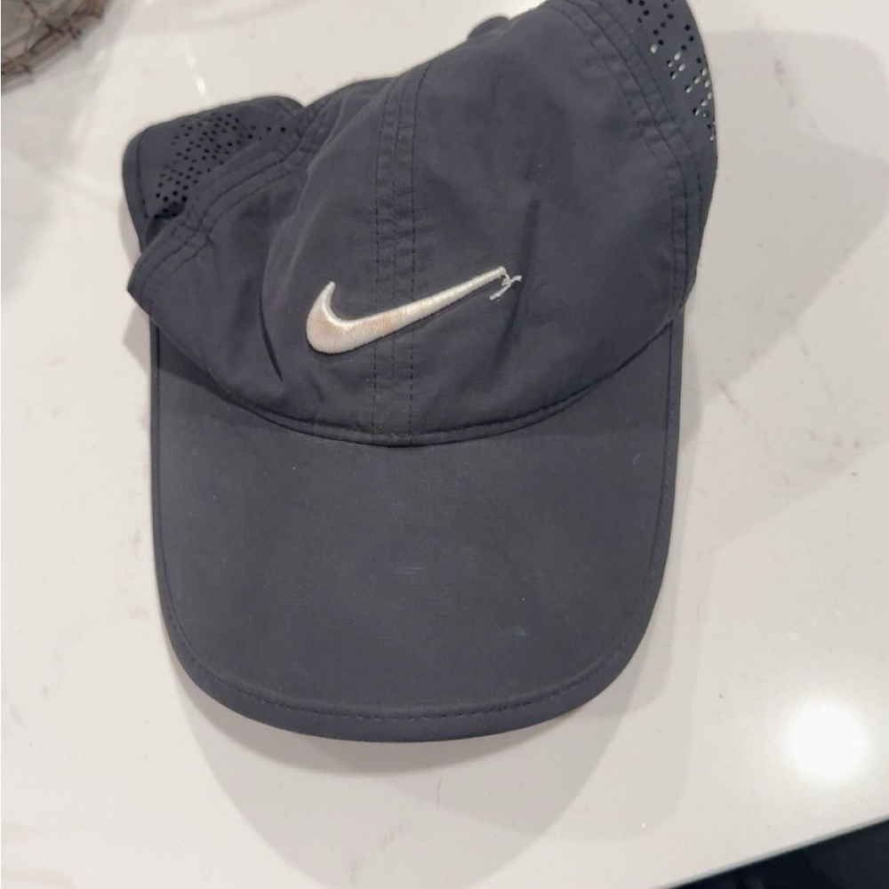 Nike Dark Gray Cap with White Swoosh